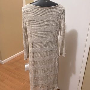 Sharagano Mesh Mid-Length Dress